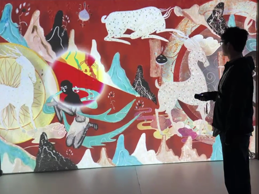 魔法手電筒-墻面互動(dòng)投影-蘇州好奇數(shù)字科技